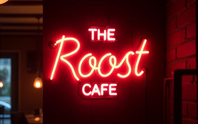 Custom Neon Sign for a business, displaying a logo