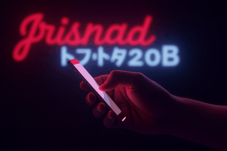 Animated GIF showing a smartphone app controlling neon light colors and patterns